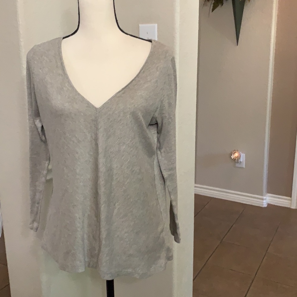Massimo gray knit long sleeve top shirt Size S